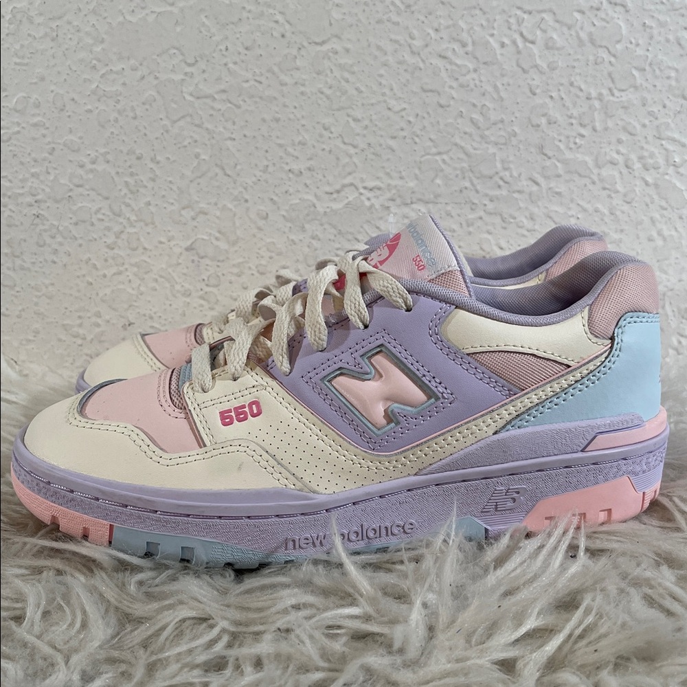 NEW BALANCE 550 Lace Shell Pink With Permafrost Size 6.5 NEW - Picture 7 of 13